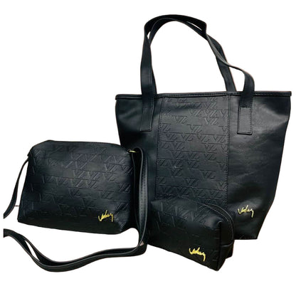 TRIO CARTERAS DE CUERO VELEZ