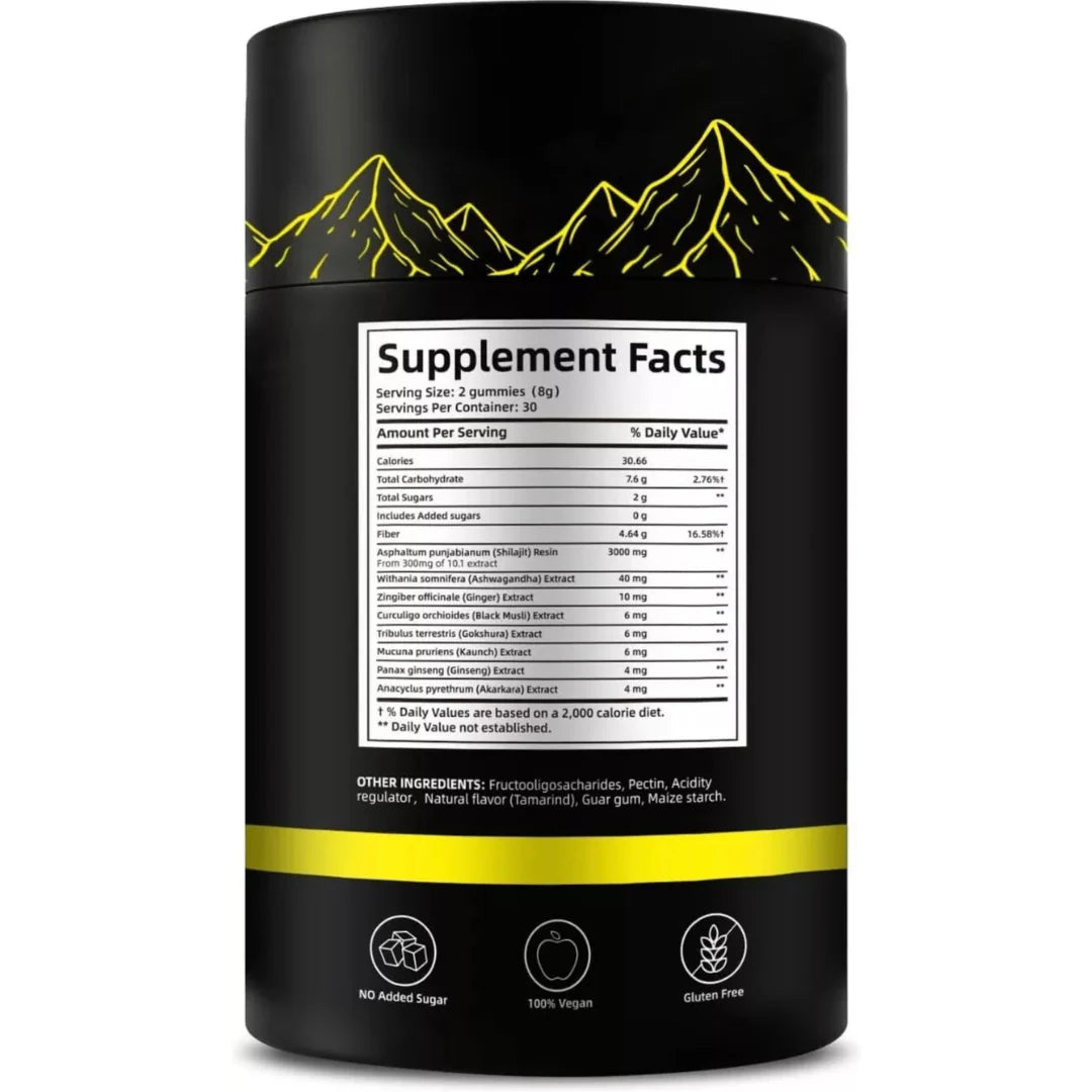 Gomitas de Shilajit puro - Salud, fuerza y bienestar - El poder del Himalaya Dropea