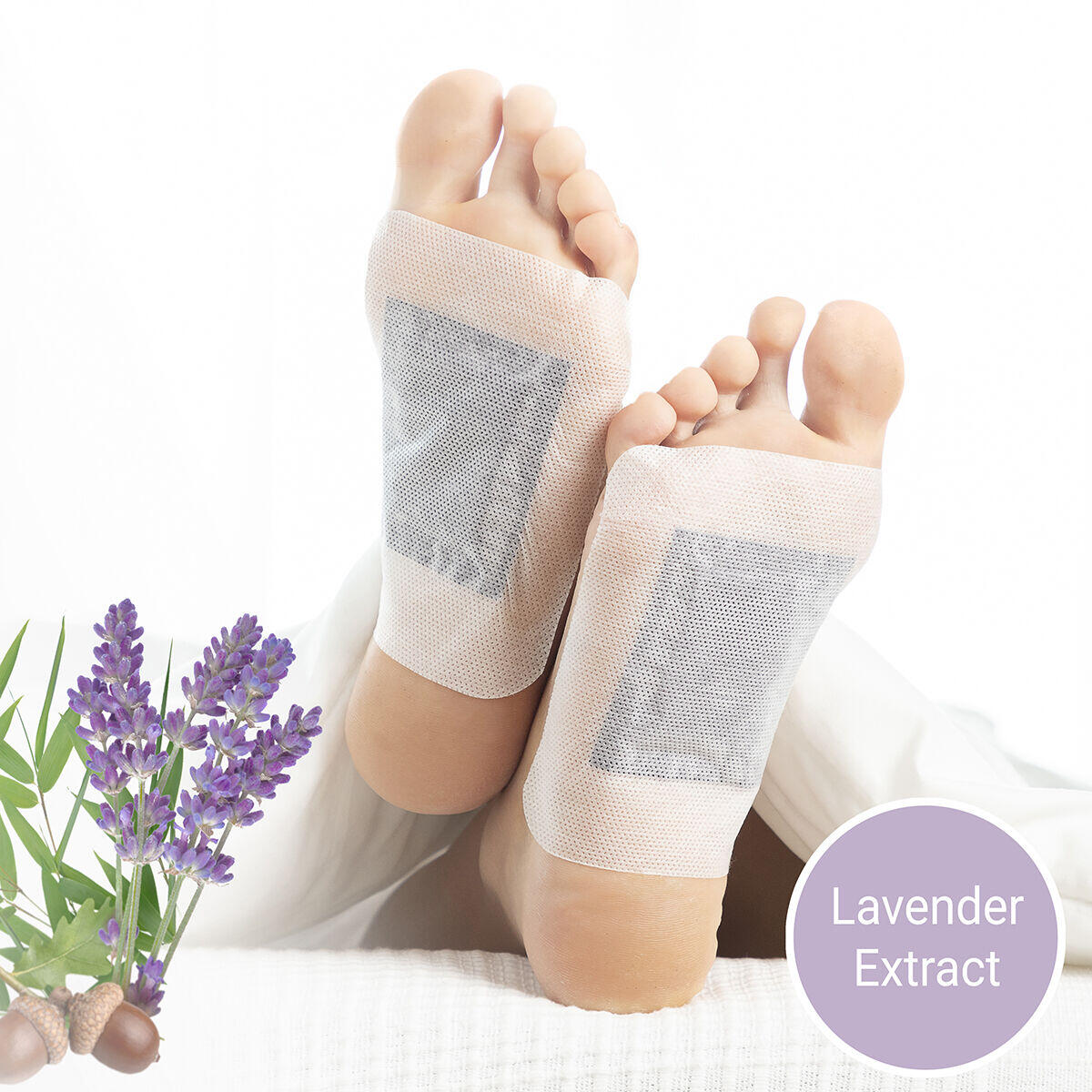 Parches Desintoxicantes para Pies Lavender InnovaGoods 10 Unidades Dropea