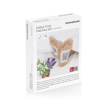 Parches Desintoxicantes para Pies Lavender InnovaGoods 10 Unidades Dropea